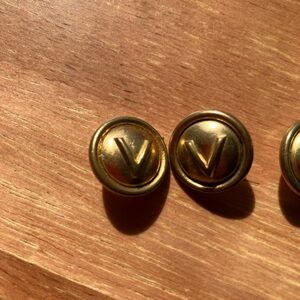 Valentino V Logo Metal Buttons - Set of 6